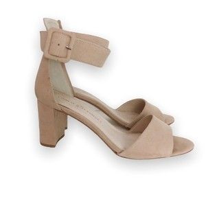 Chinese Laundry‎ Size 10 Dark Nude Vegan Micro Suede Dress Sandals Heels Shoes
